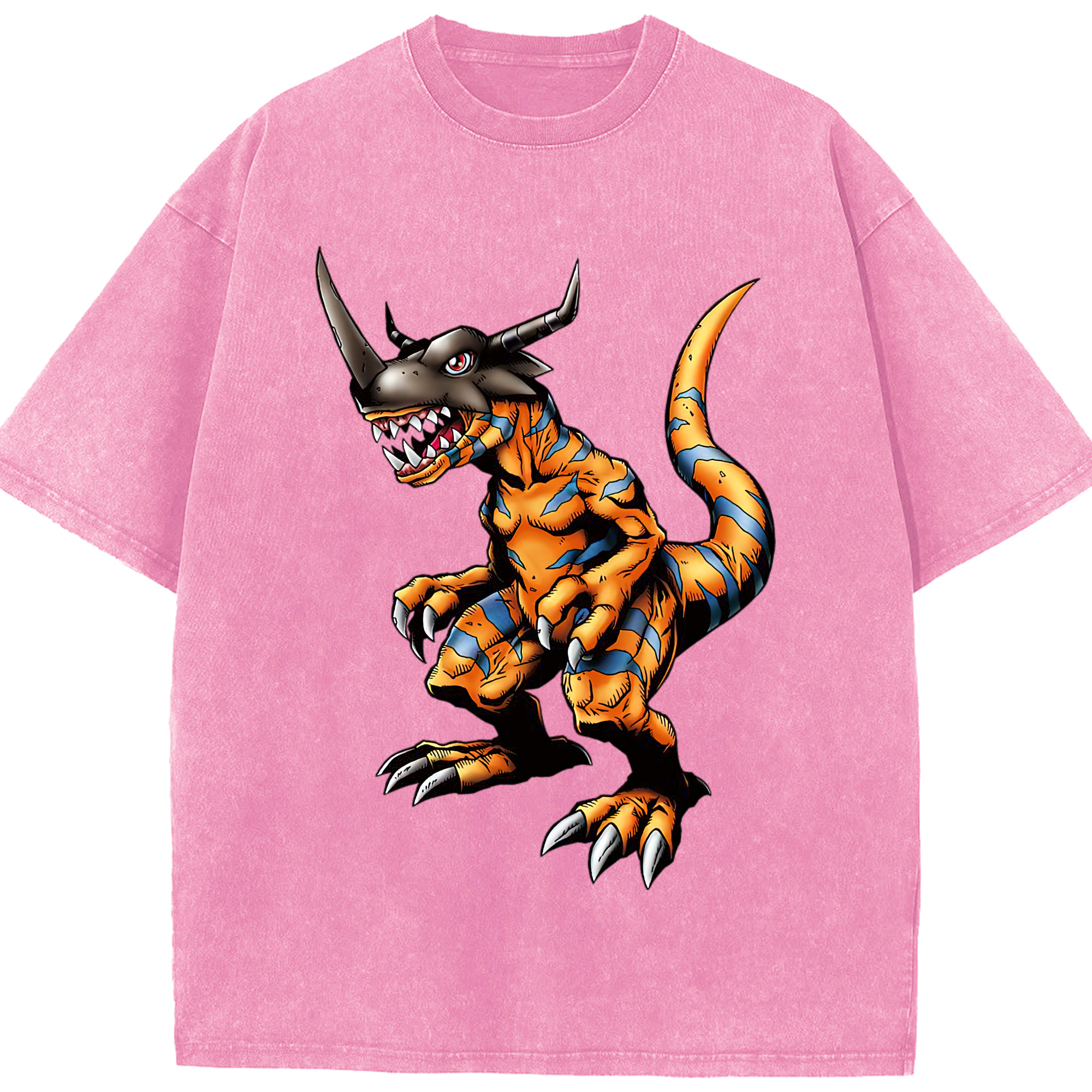 （画像用） Digimon デジタルモンスター/デジモン 綿100% ヴィンテージ風 半袖Tシャツ（フロントプリント）